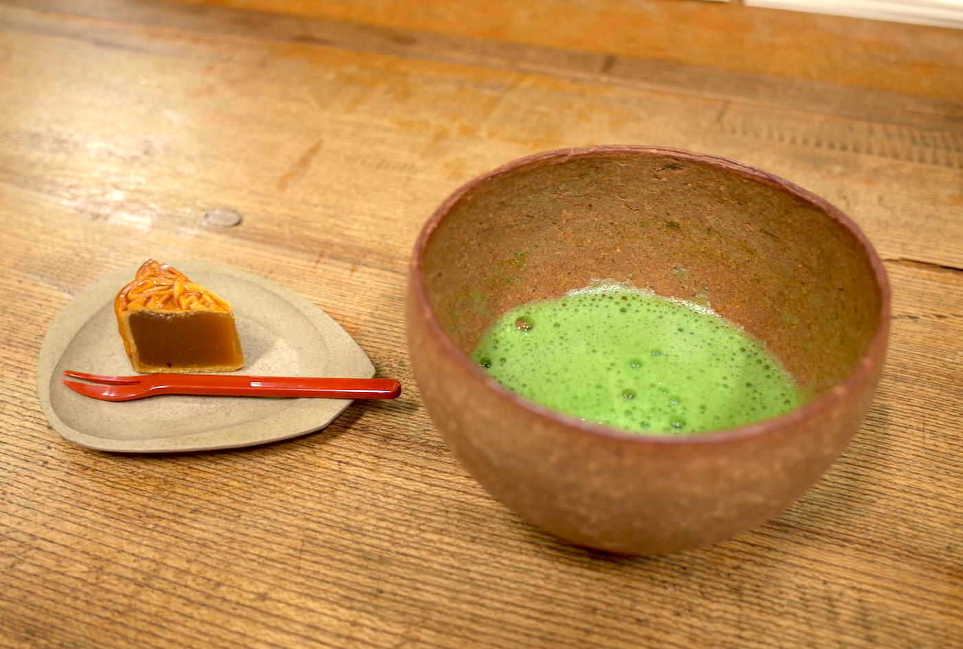抹茶と茶菓子
