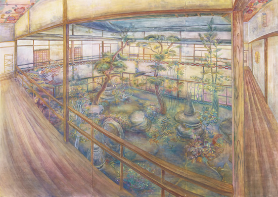 椎名絢 「宿・中庭」 2015年