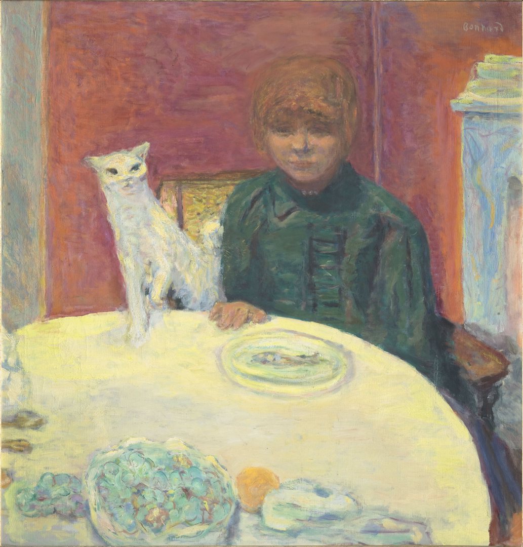 ??エール・ボナール《猫と女性 あるいは 餌をねだる猫》1912年頃 油彩、カンヴァス 78×77.5cm オルセー美術館 © RMN-Grand Palais (musée d'Orsay) / Hervé Lewandowski / distr…