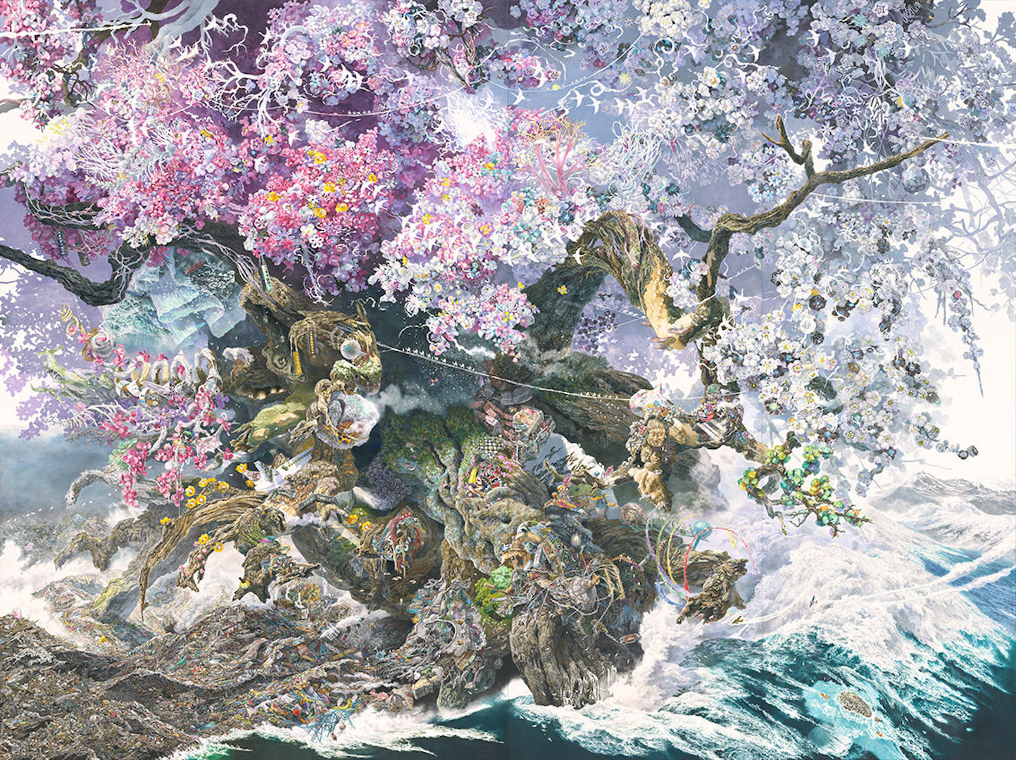 池田 学 《誕生》 2013-16年 ペン、アクリル・インク、透明水彩、紙、板にマウント 300×400cm 所蔵:佐賀県立美術館 デジタルアーカイブ:凸版印刷株式会社 Courtesy: Mizuma Art Gallery, Tokyo / S…
