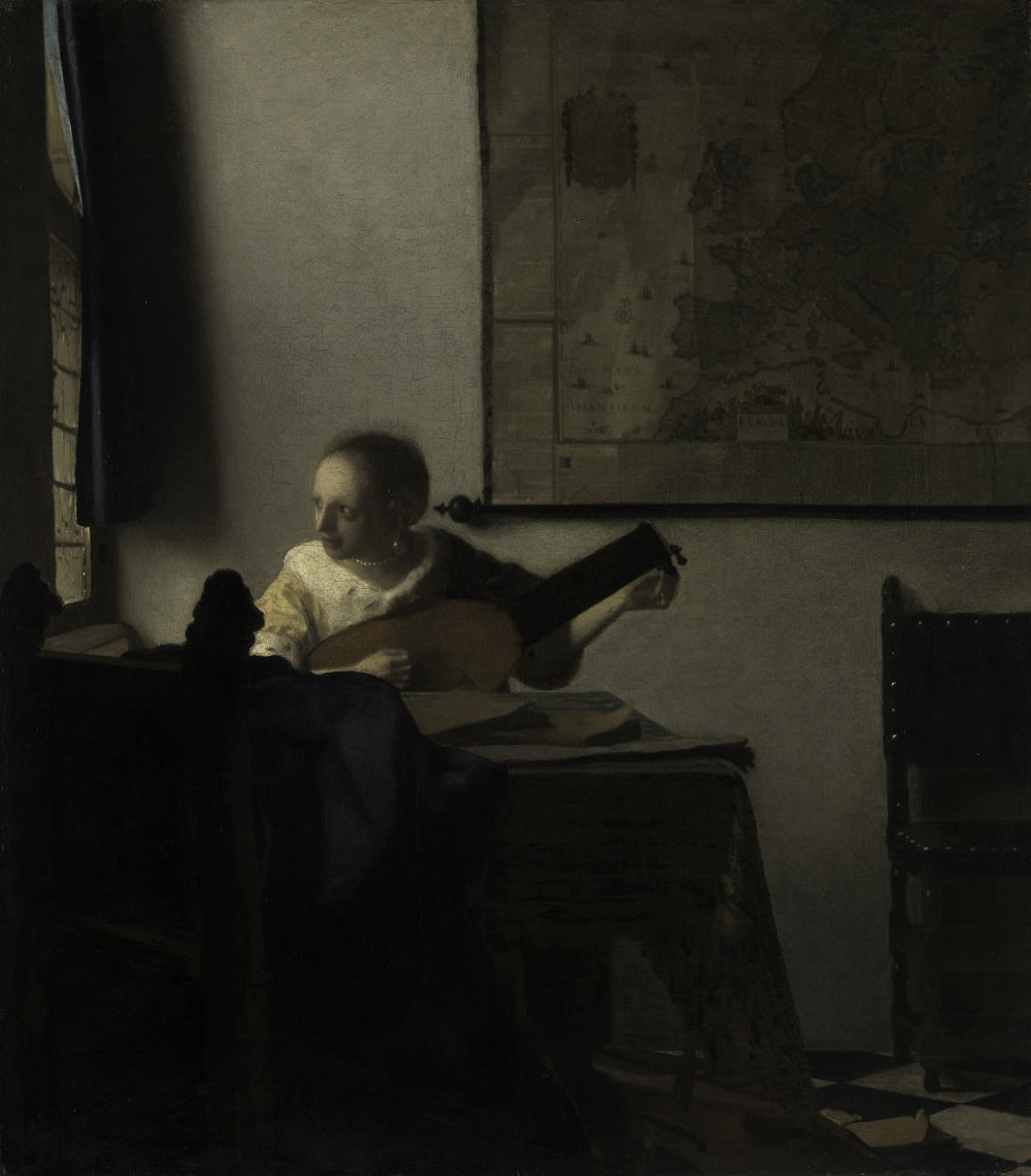 ??ハネス・フェルメール《リュートを調弦する女》1662-1663年頃 メトロポリタン美術館Lent by the Metropolitan Museum of Art, Bequest of Collis P. Huntington, 1900 …