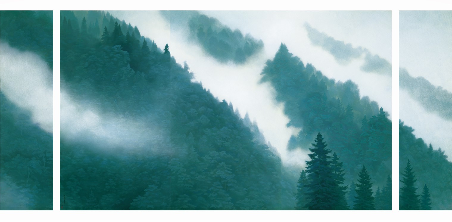唐招提寺御影堂障壁画のうち、《山雲》（部分） 1975年、東山魁夷、唐招提寺蔵