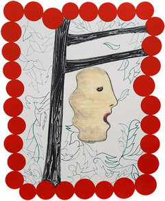 O JUN《飛び立つ鳩に驚く私 / A Pigeon Flies Off, I Get Startled》(2015) 銅版、リトグラフ H808 x W608 mm ¥170,000(税抜)