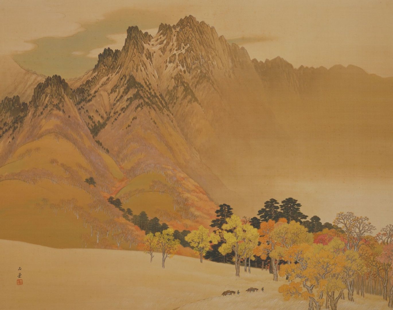 川合玉堂《秋嶺白雲》1940年頃