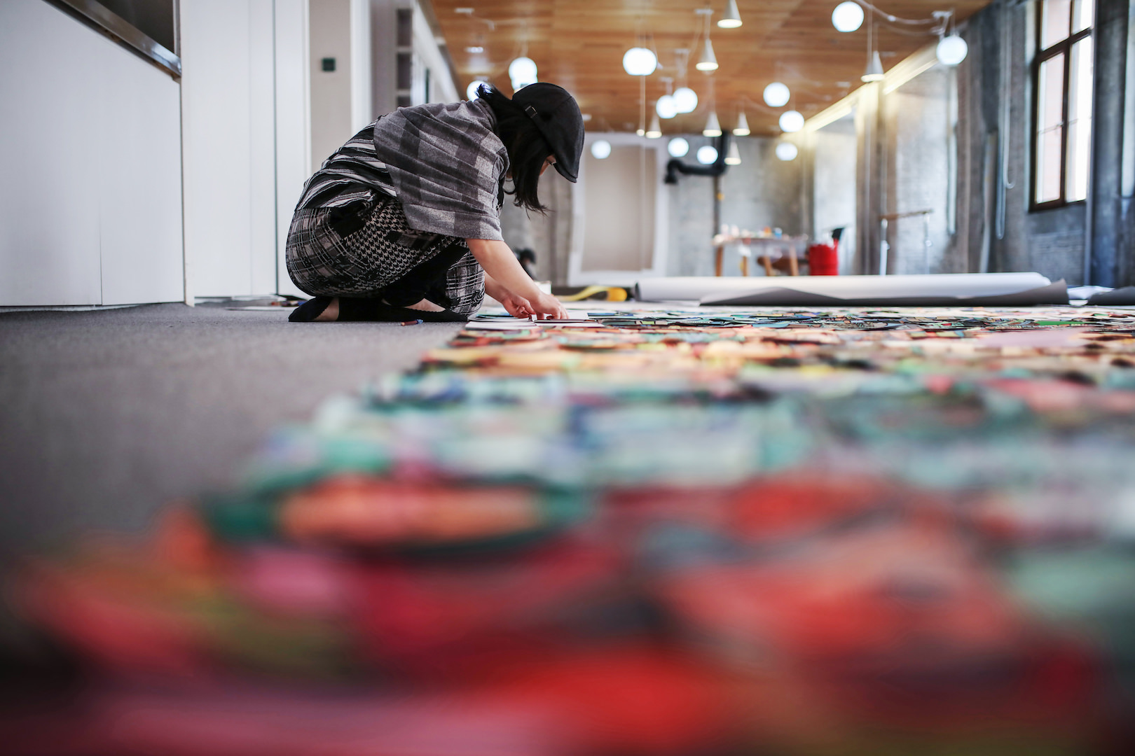 “The Swatch Art Peace Hotel”での制作風景