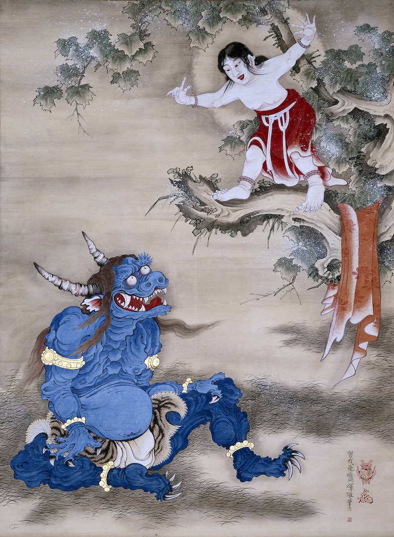 曽我蕭白 《雪山童子図》 紙本着色 一幅 169.8×124.8cm 明和元年（1764）頃 三重・継松寺