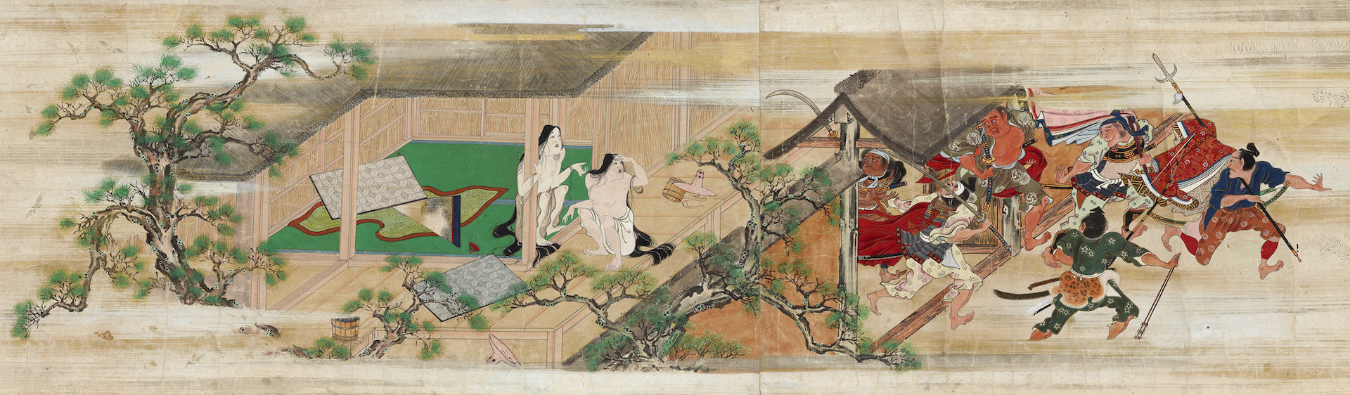岩佐又兵衛 《山中常盤物語絵巻 第四巻（十二巻のうち）》 紙本着色 一巻 34.1×1259.0cm 江戸時代初期（17世紀前半） 静岡・MOA美術館 重要文化財 【展示期間：2月9日～3月10日】