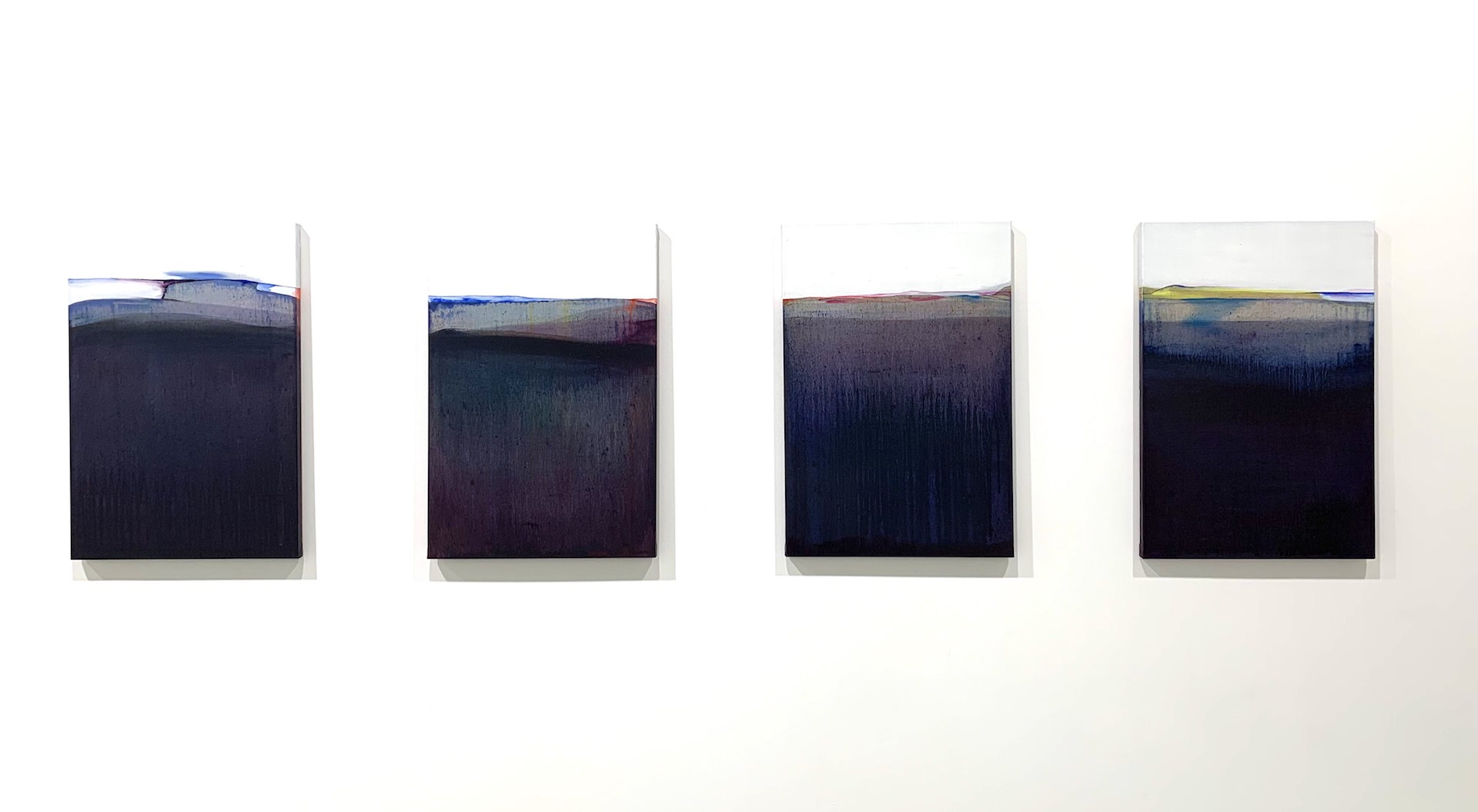 Clear, Mirror, Serene, Still Water, 2018 set of 4 (60.6 x 41.0 cm), oil on canvas