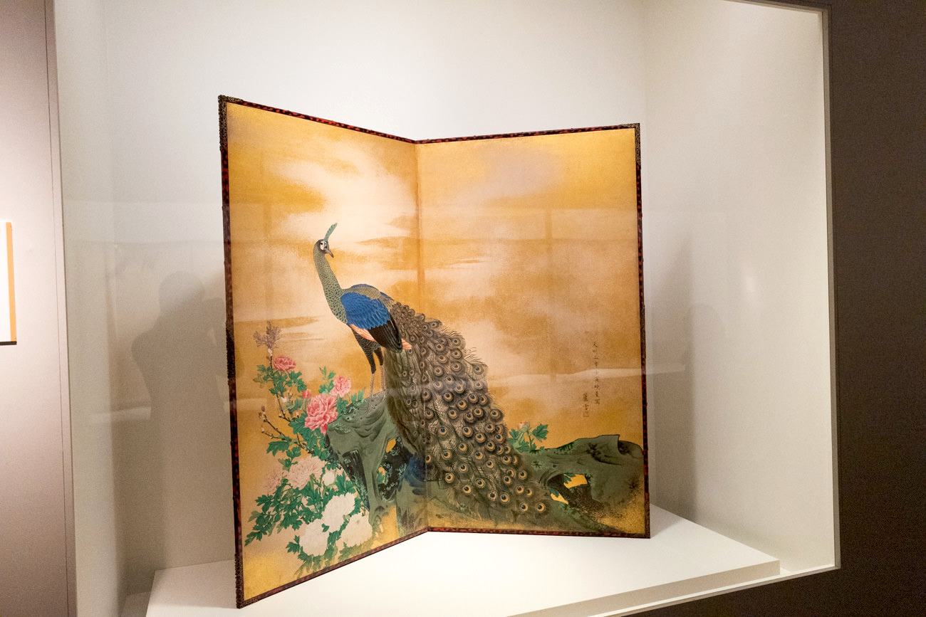 長沢 芦雪 《牡丹孔雀図》紙本着色 二曲一双 天明二年 166.9×184.6cm 米国・エツコ＆ジョー・プライスコレクション