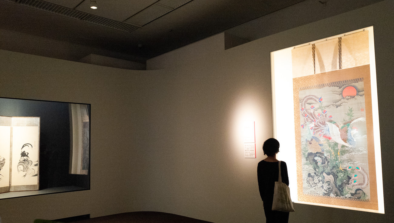 伊藤若冲《旭日鳳凰図》宝暦5年(1755) 宮内庁三の丸尚蔵館 【展示期間：2/9～3/10】