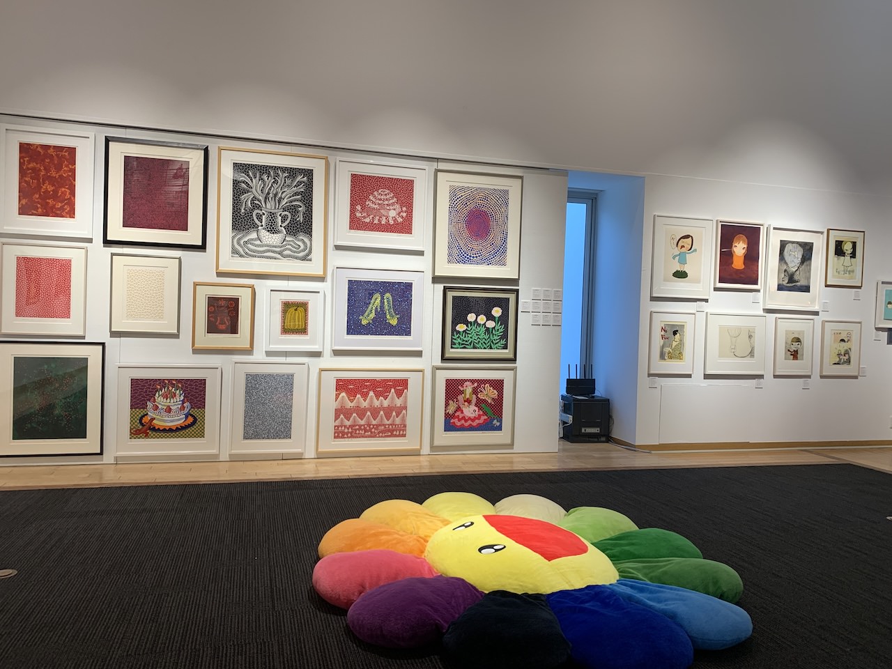 草間彌生作品もずらっと展示。もちろん村上隆さんの作品も沢山ありました。