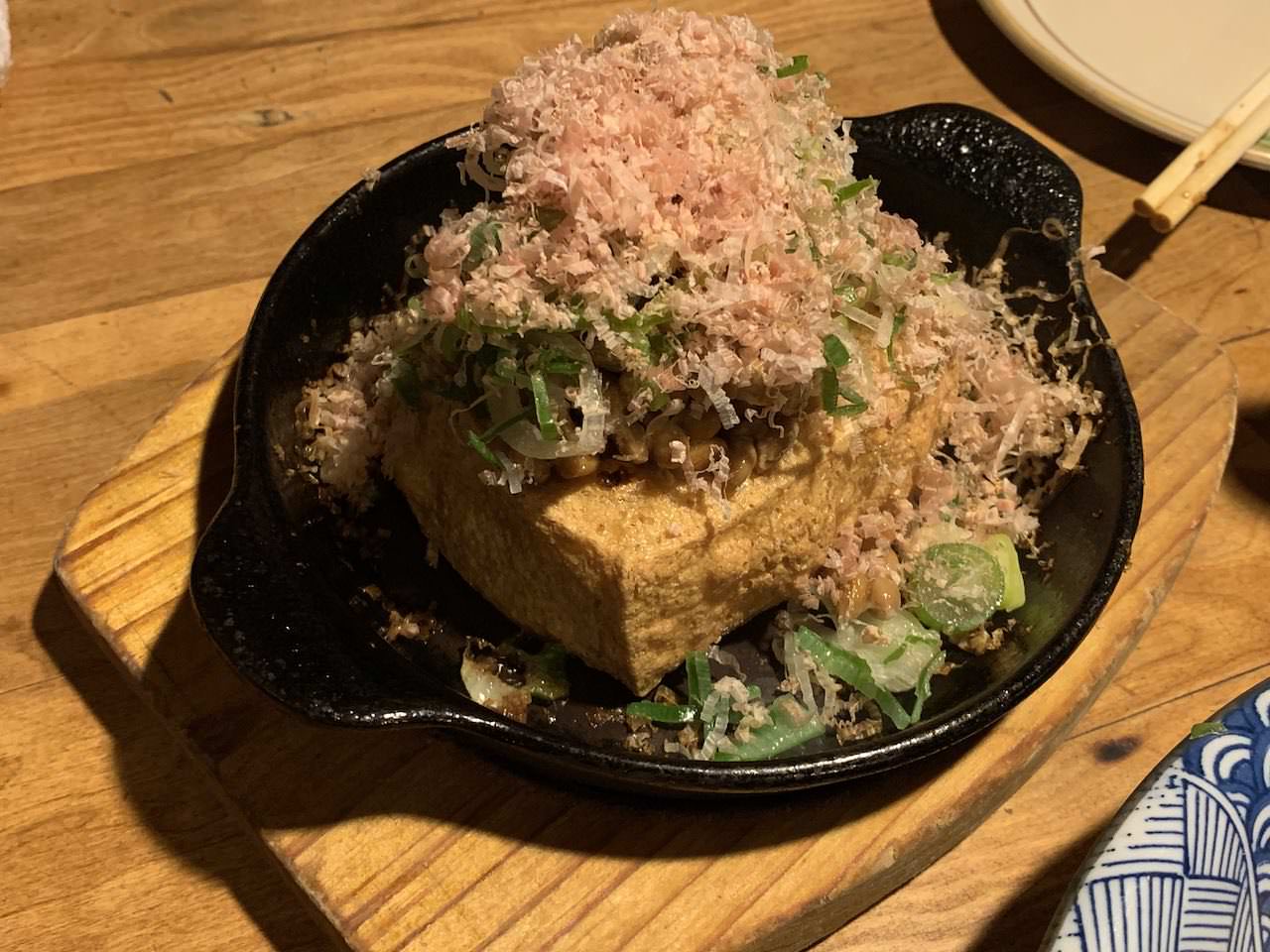 厚揚げ納豆、美味い。