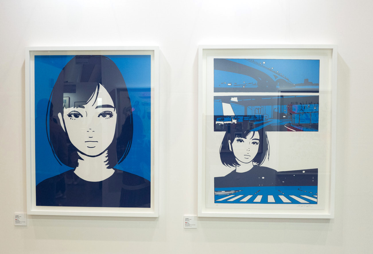 会期中盤には作品の掛け替えが行われ、シルクスクリーン作品（エディション50）の展示もありました。