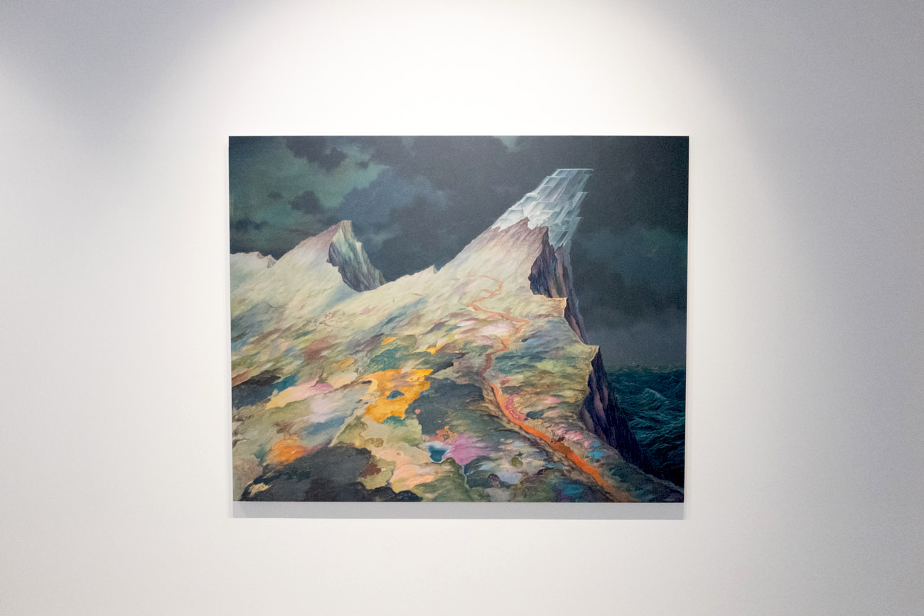 福井篤《ふもとの道》2019年 アクリル・キャンヴァス