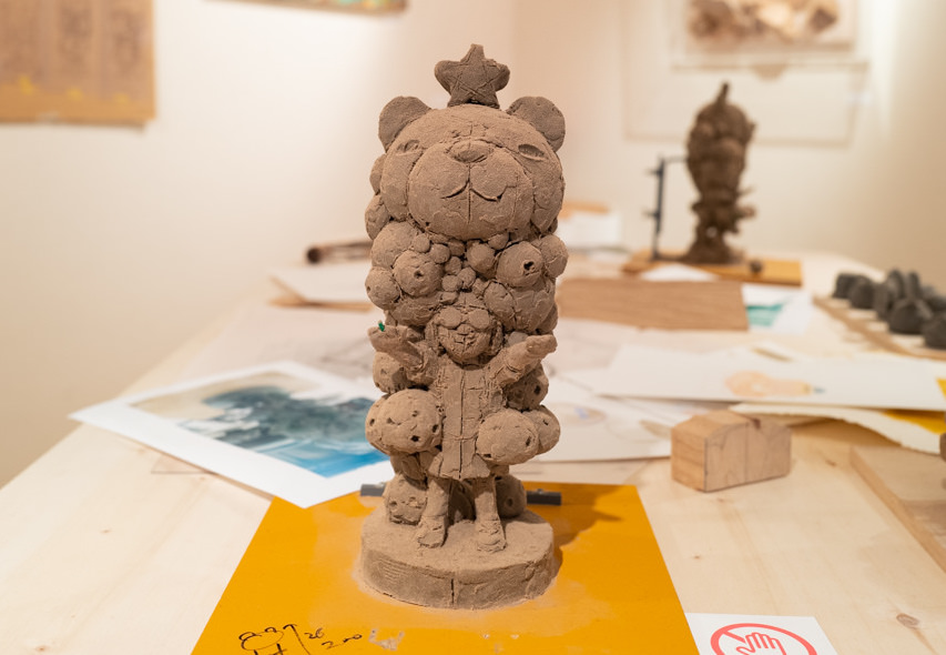 蔦屋書店やアートフェア東京で展示されていた大型作品の模型