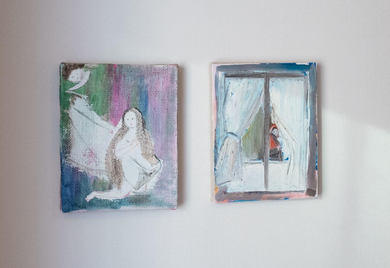 飯田美穂 左：《St.Agnes》 右：《The Red Kerchief,Monet》