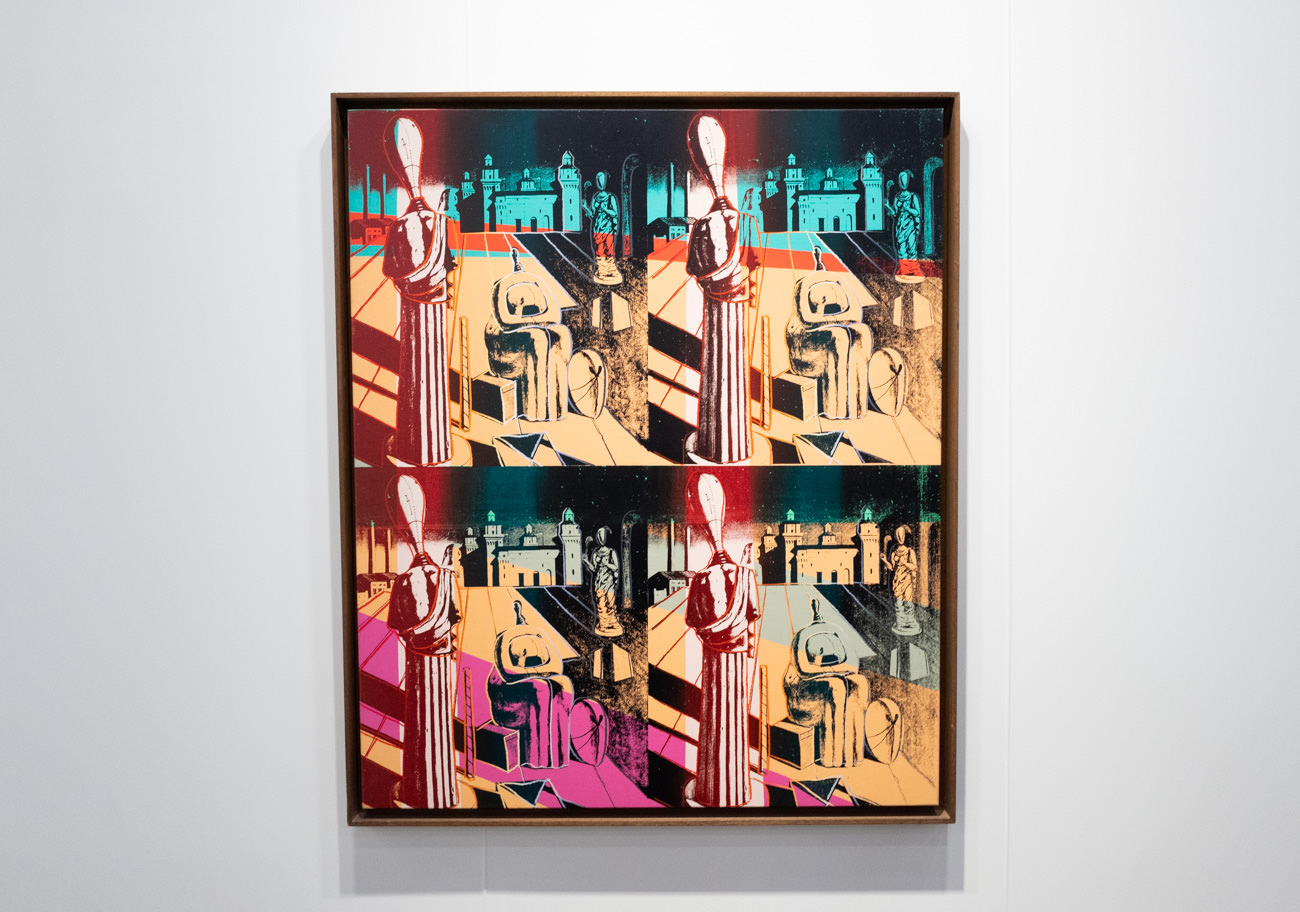 Andy Wahol《The Disquieting Muses》1982年 Synthetic polymer and silkscreen on canvas