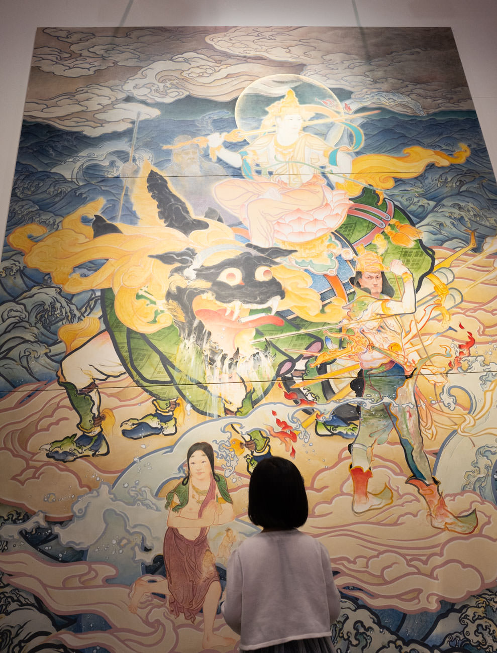 山口晃《Manjushri Crossing the Sea, 》2007年