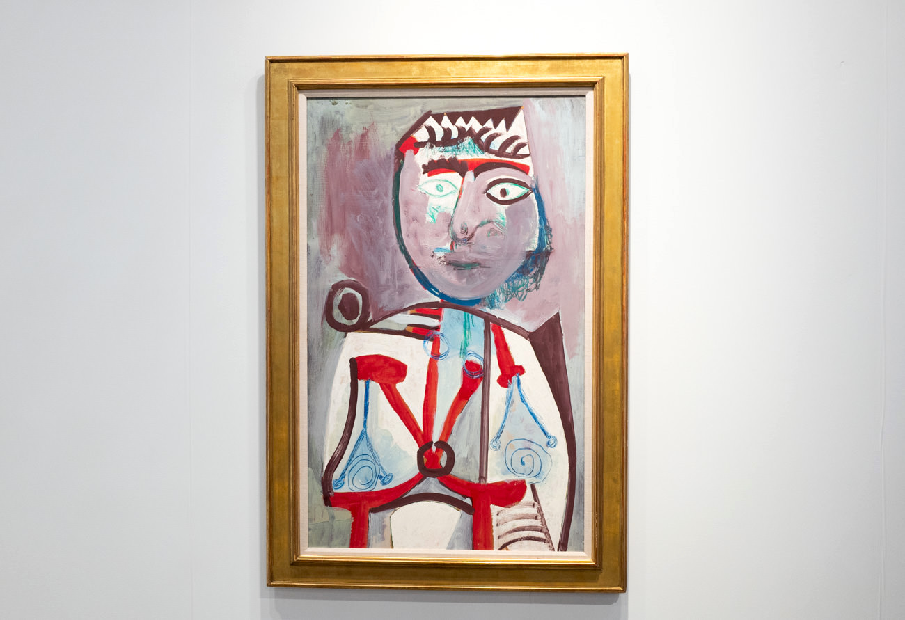 Pablo Picasso《Personnage》1970年 Oil on wood panel