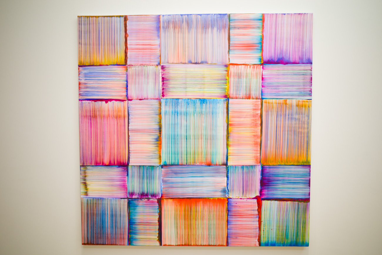 Bernard Frize ≪Lupa≫ 2018年 Acrylic and resin on canvas 140 x 140 cm