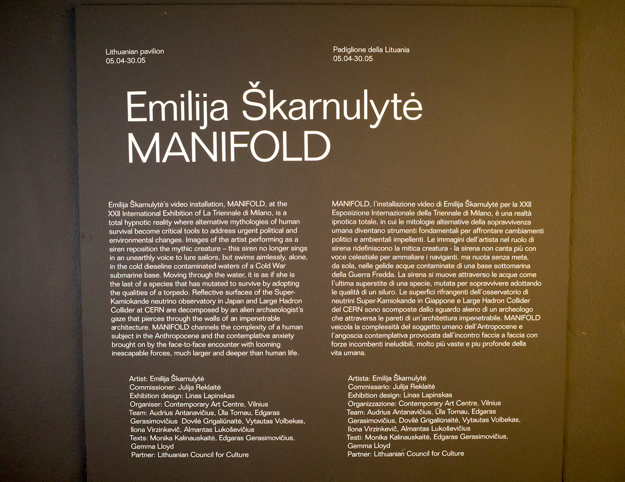 Emilija Skarnulyte「MAINFOLD」