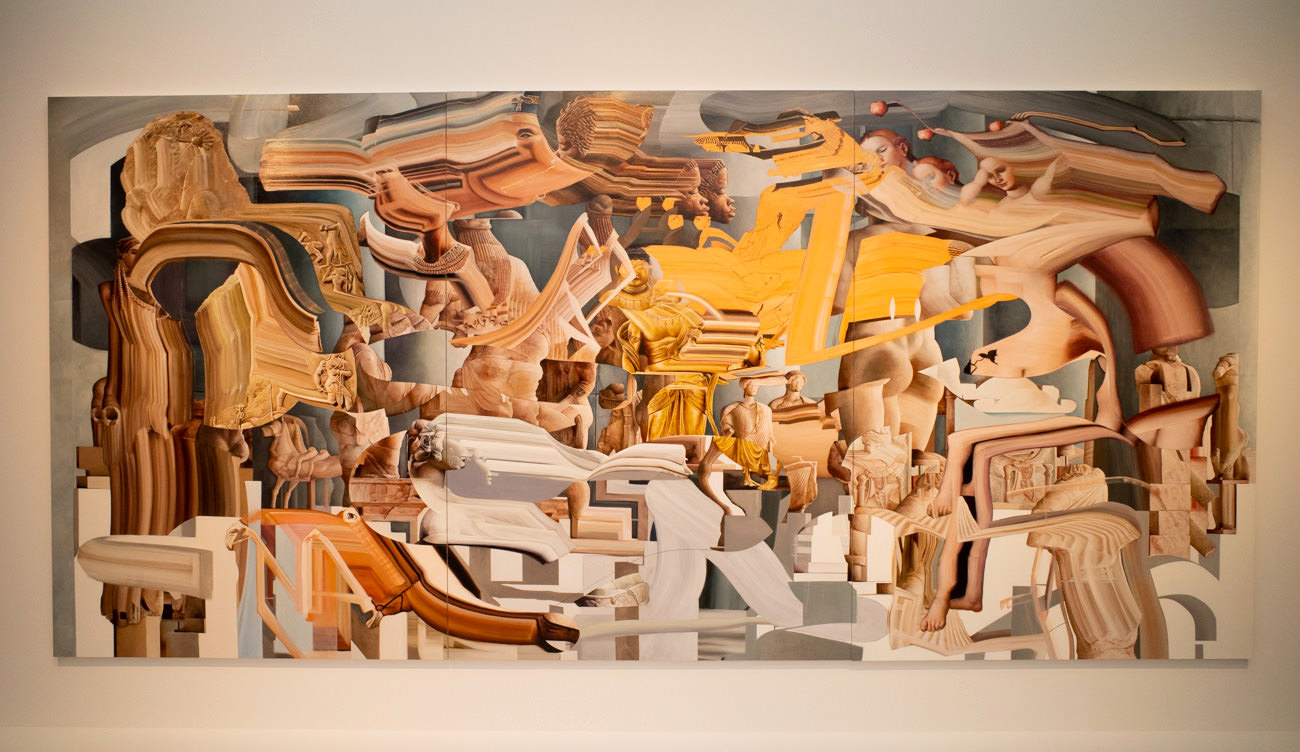 今津景《Repatriation》2015年 油彩、カンヴァス 227.3×486.0cm 作家蔵