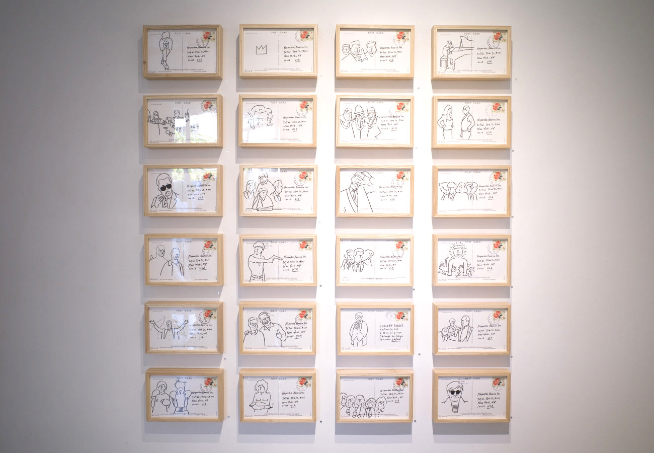 POST CARDに描かれた作品もありました。少し以前の2016年制作。50,000円