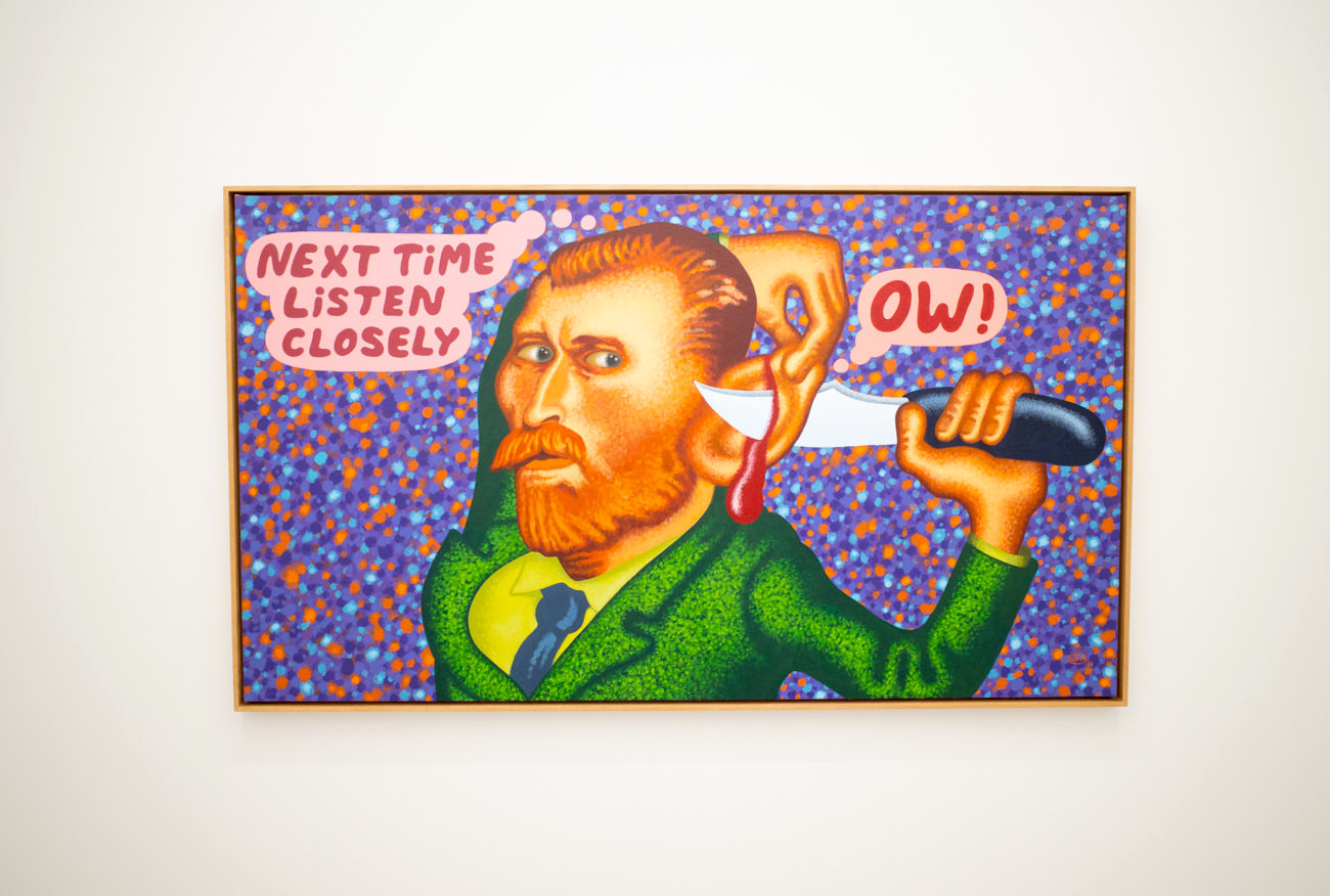 Peter Saul《Van Gogh Cuts Off His Ear》