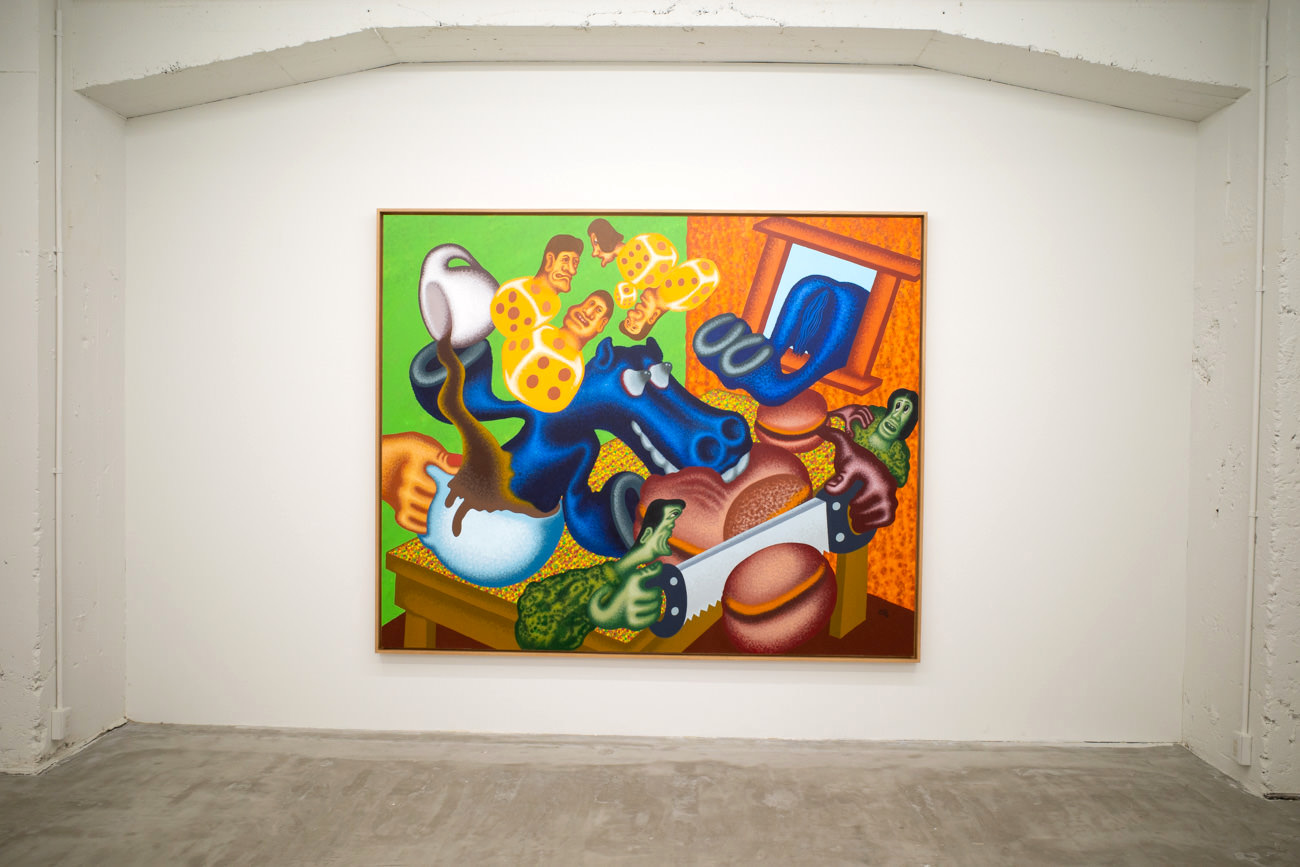 Peter Saul《Good Luck Versus Hard Work》