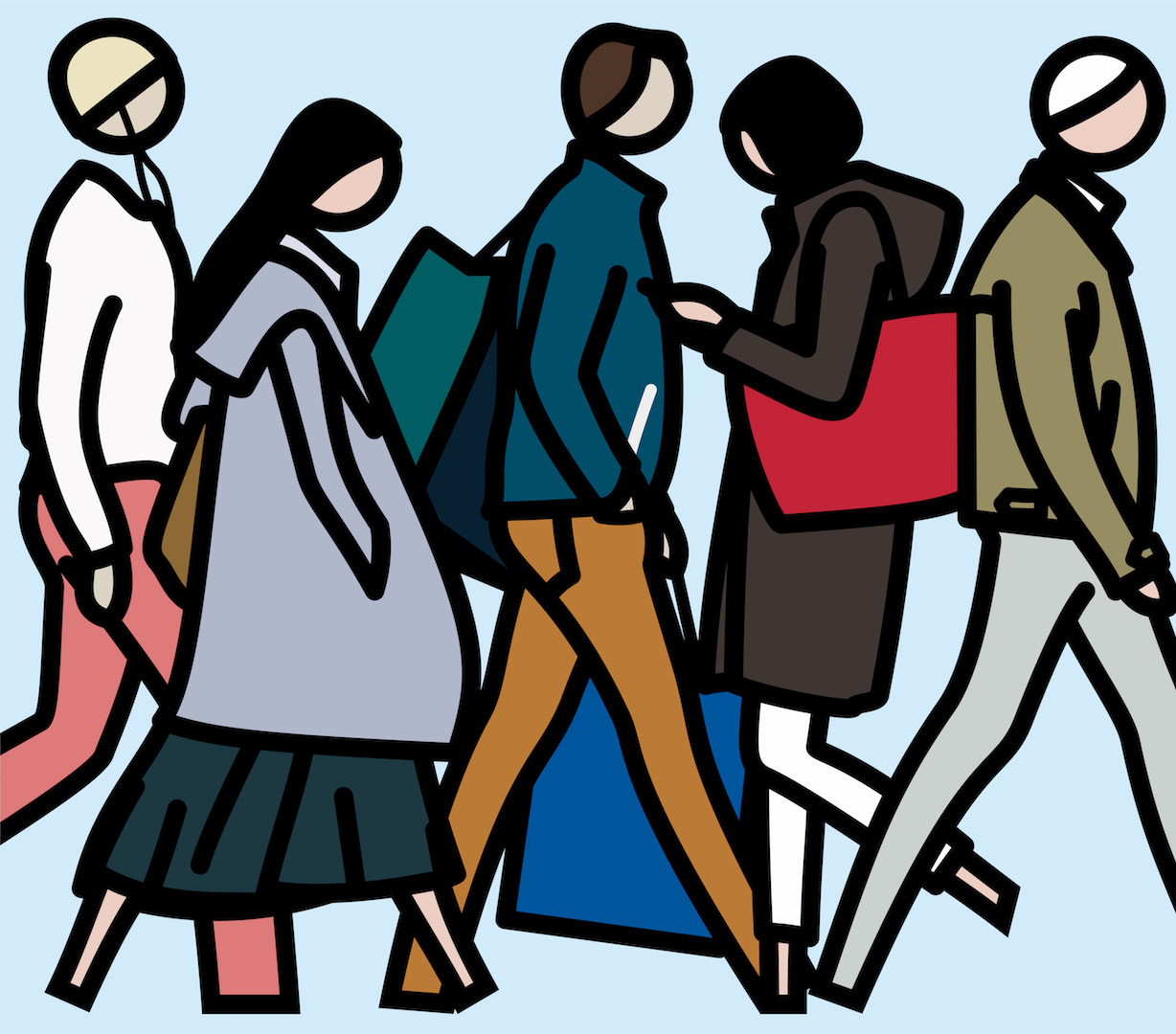 Julian Opie《Walking in New York 1》2019年