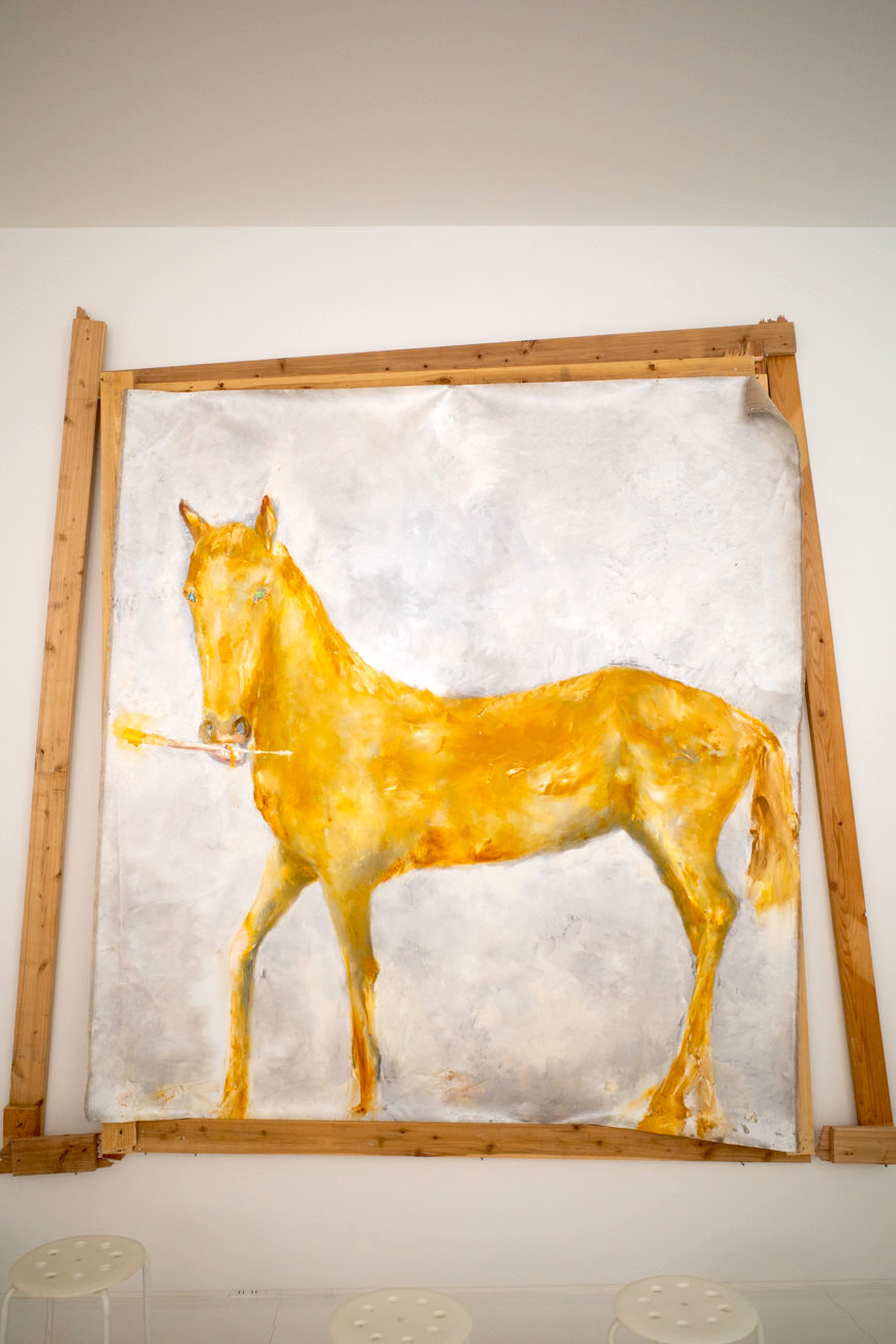 小林正人 Masato KOBAYASHI 《画家の肖像 Portrait of the artist》2019年oil, canvas, wood 278x288x16cm