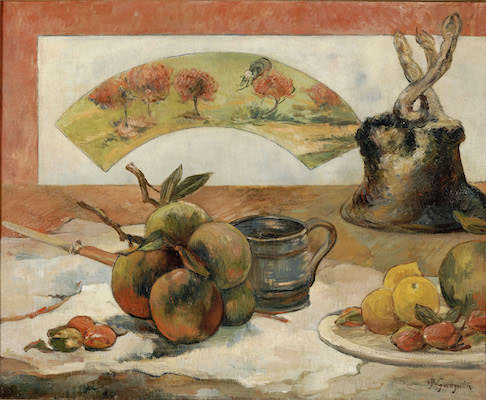 ??ール・ゴーガン《扇のある静物》 1889年頃 油彩、カンヴァス オルセー美術館Paris, musée d'Orsay, cédé aux musées nationaux en application du traité de paix av…