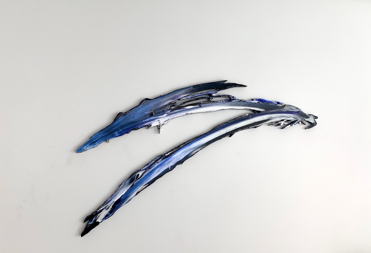 山口歴《RD no. 6》2018年 アクリル、エポキシ樹脂、板 裏にサイン 47.0 × 132.0 × 2.5 cm Estimate（700,000 - 1,000,000円） 落札価格： 1,115,500円