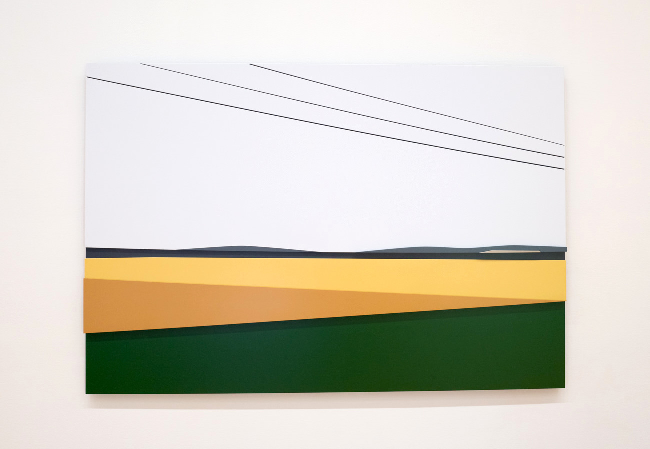 Julian Opie《Wheatfields》알루미늄에 자동차용 도료 191.0×280.0×5.5cm 2019년