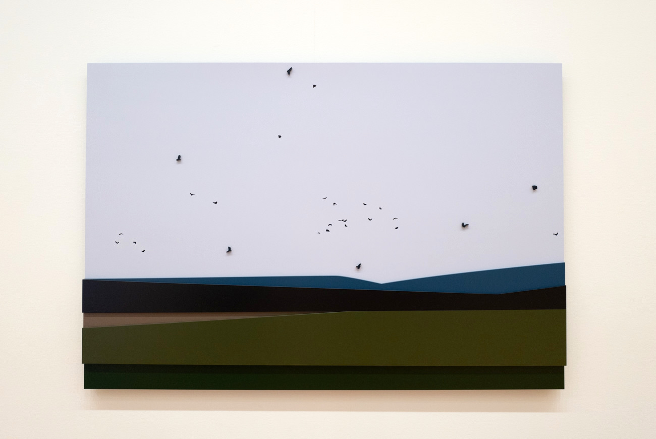 Julian Opie《Valley》알루미늄에 자동차용 도료 191.0×280.0×5.5cm 2019년