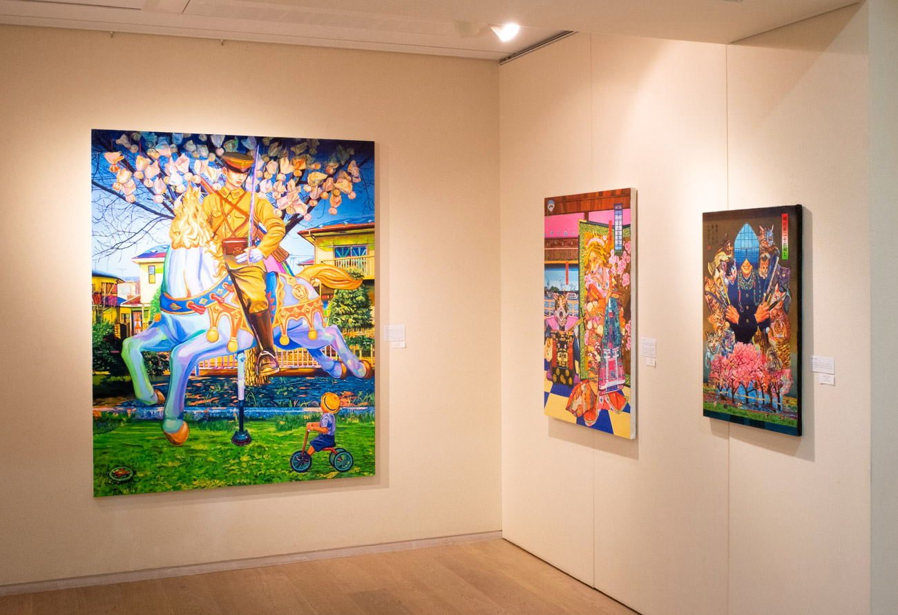 【個展】鮮やかな絵の具で描く現代日本〜ハタユキコ「夏の亡霊 」靖山画廊