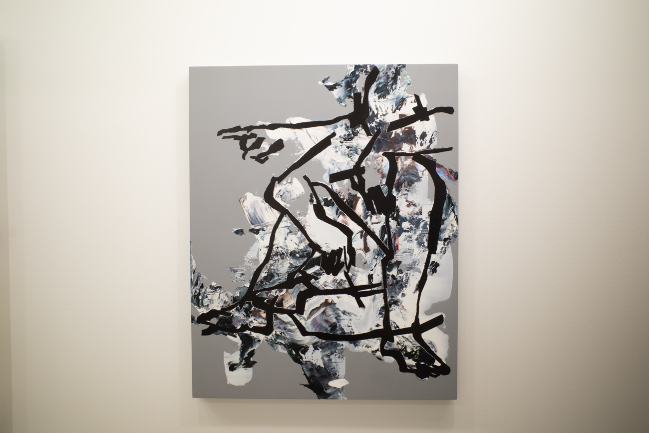 大久保 紗也《They (Leader) 2019年 キャンバスパネルに油彩とアクリル 910×727mm