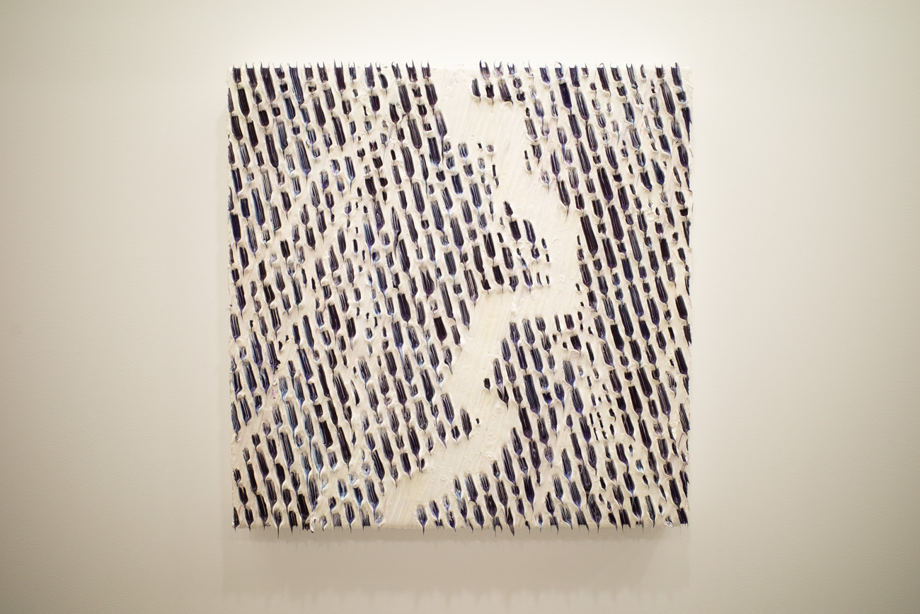 今西真也《INAZUMA 30》 2019年 油彩、綿布、パネル 600x600mm