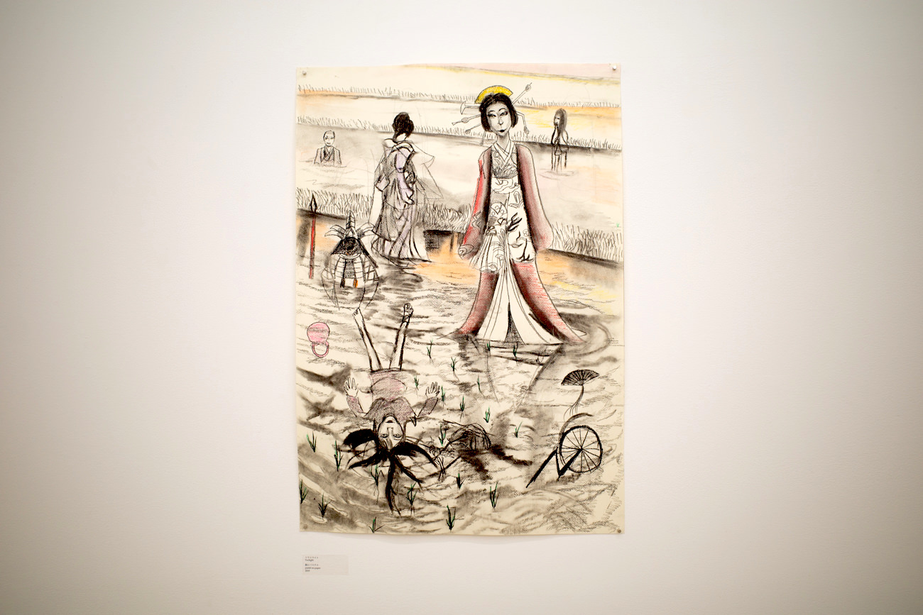 谷原菜摘子《トワイライト》紙にパステル 79cm×55.5cm 2019年