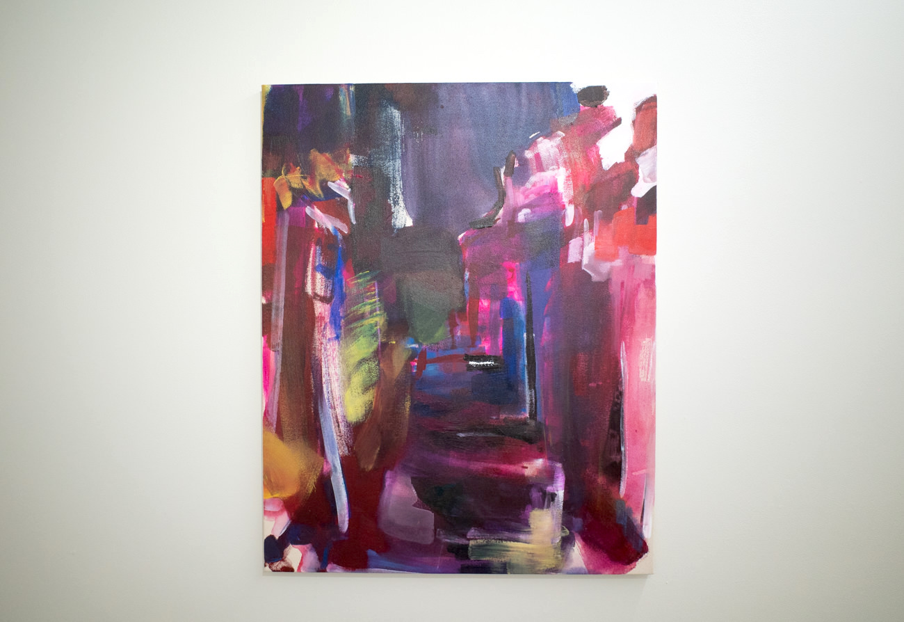 津上みゆき《View,street,7:40pm 8 FEB 2019》2019年 91.2×73cm @5000USD