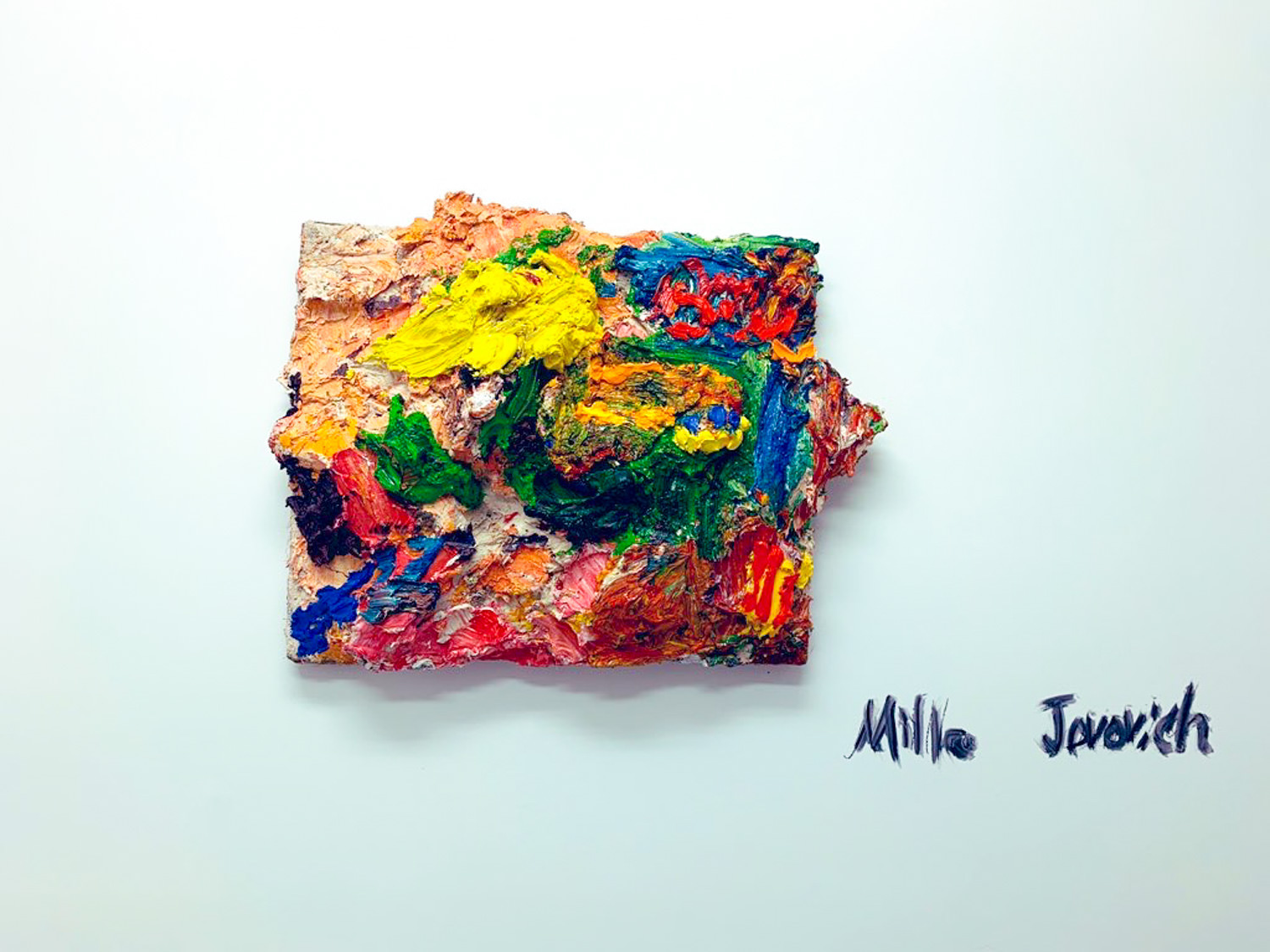 水戸部七絵≪Milla Jovovich≫ 2019年 木製パネル、麻布、油彩 54×70×19cm