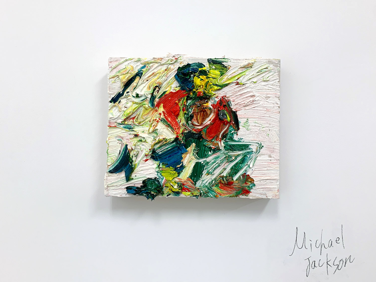 水戸部七絵≪Michael Jackson≫ 2019 年、木製パネルに油彩 26×32×6cm