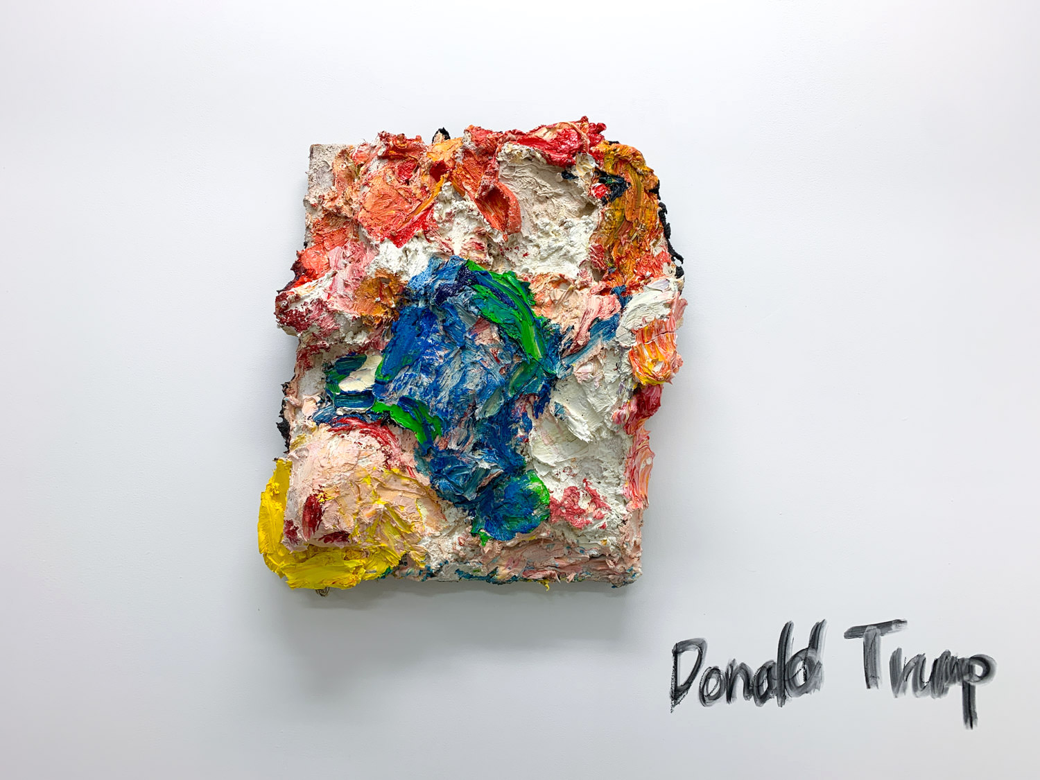 水戸部七絵≪Donald Trumpｖ2019年 木製パネル、麻布、油彩 55×47×15cm