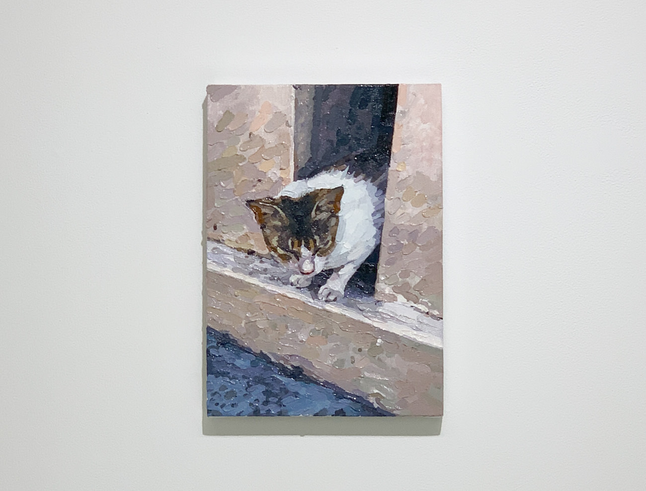 富田直樹《Tokyo(CAT)》 2019年 キャンバスに油彩 29.7×21x2cm @22