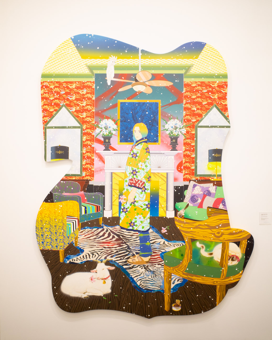 松山智一《Sing It Again Sweet Sunshine》 Acrylic and mixed media on canvas 2019年 254.0 x 194.3 cm