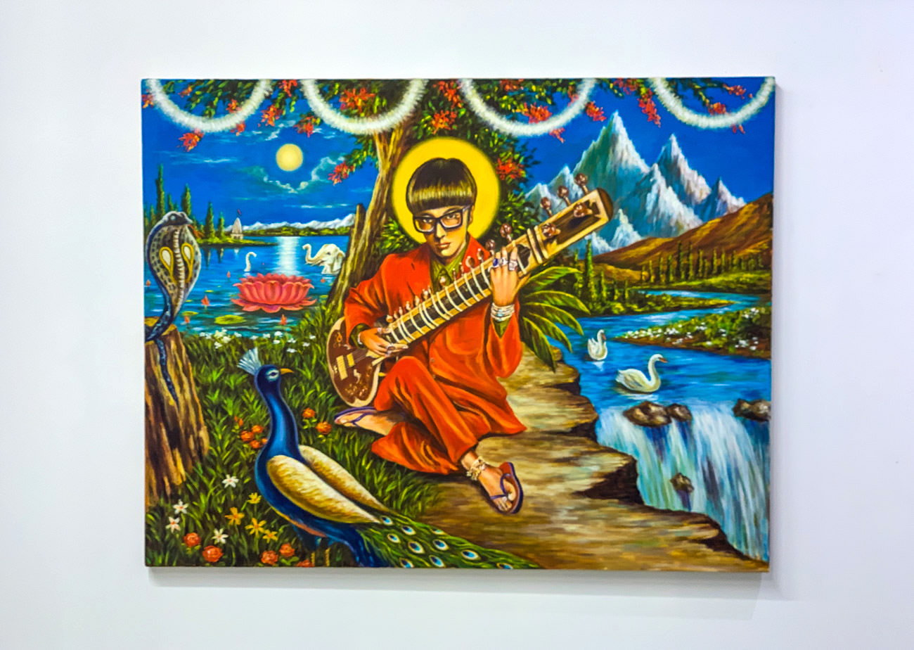 伊藤桂司氏のペインティング作品も展示