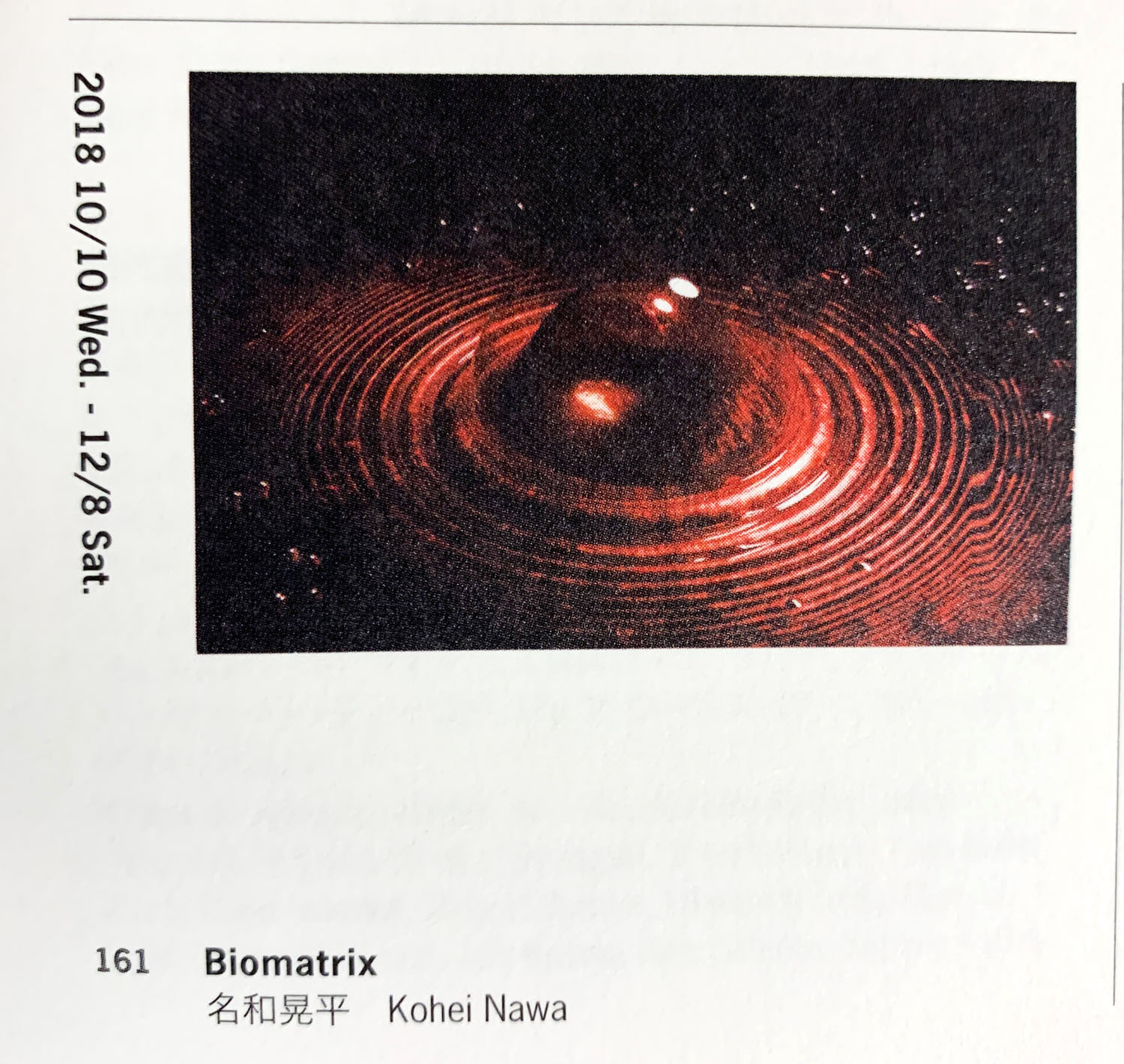2018年10月開催 名和晃平個展「Biomatrix」
