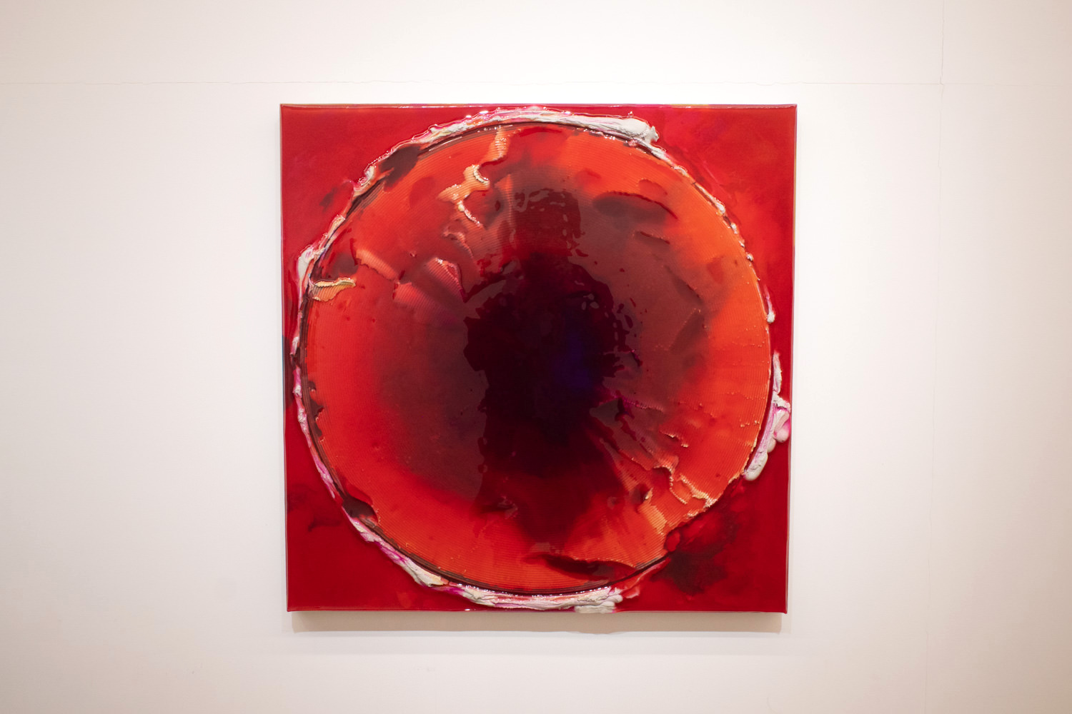 大庭大介《Untitled》2019年 アクリル、麻、パネル