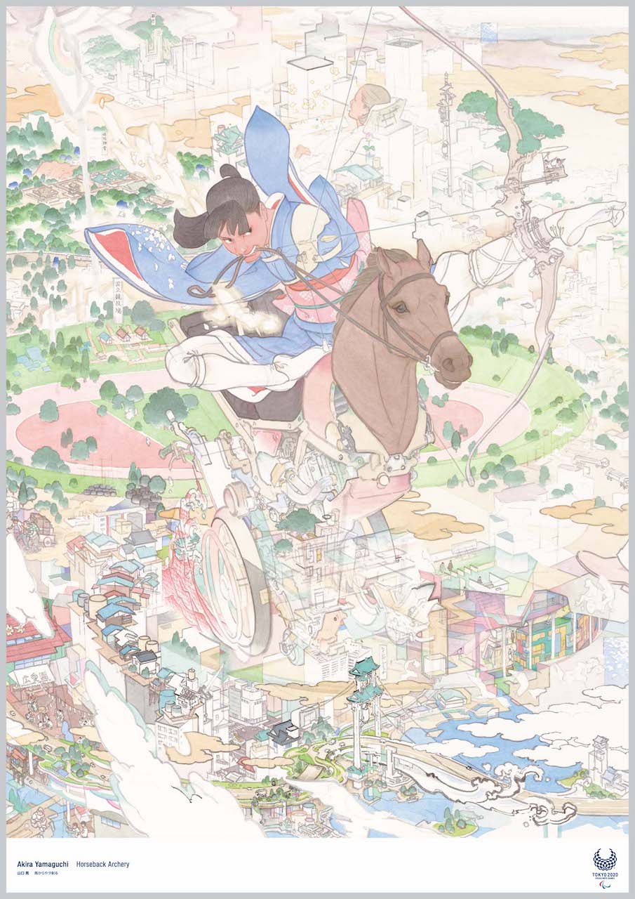 山口晃≪馬からやヲ射る≫©Tokyo2020