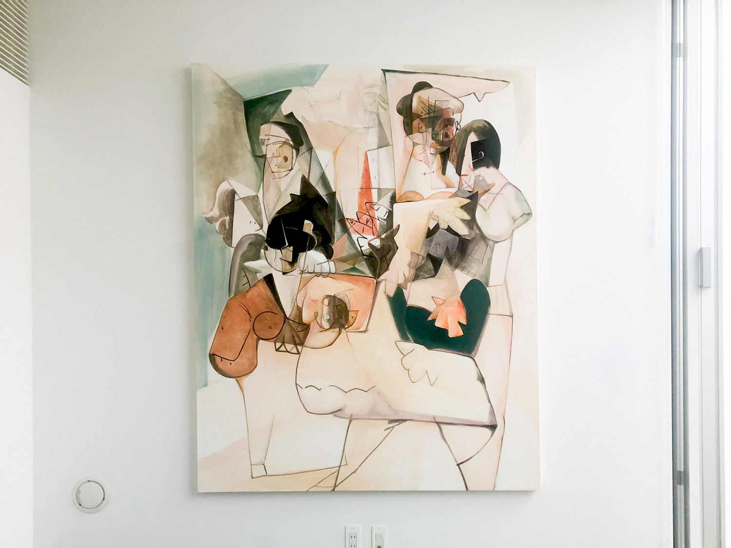 渡辺豊《ピカソと女たち》 2019年 charcoal and oil on canvas 162×130.3cm
